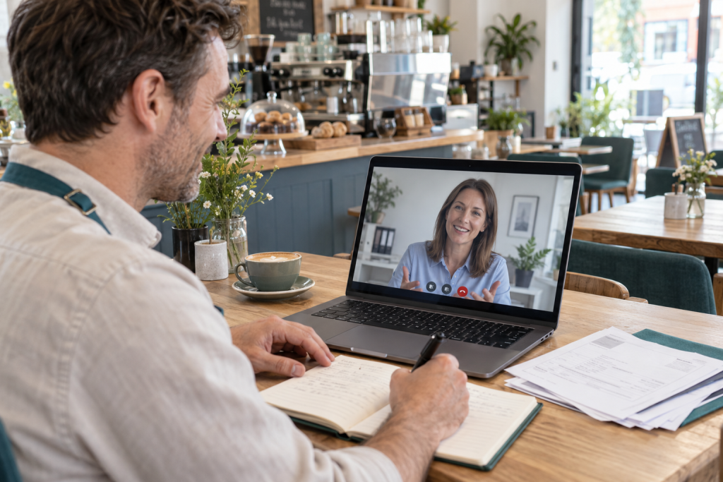 Business owner receiving dedicated support from hospitality accountants.